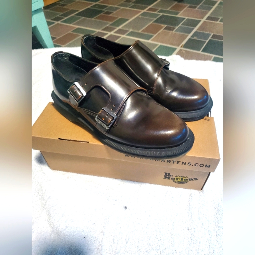 Dr. Marten Pandoras Double Monk Strap Shoes Brown Women's 6US